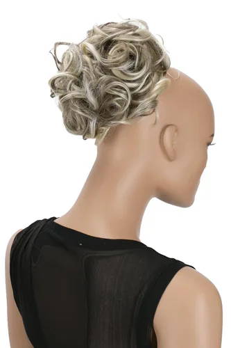 Vista 4 de CAISHA Moño Hairpiece Cola de caballo Topknot Hepburn-Bun Scrunchie Updo Ash Brown Light Blonde Mix HK124 mezcla rubio claro marrón ceniza #18TH613A
