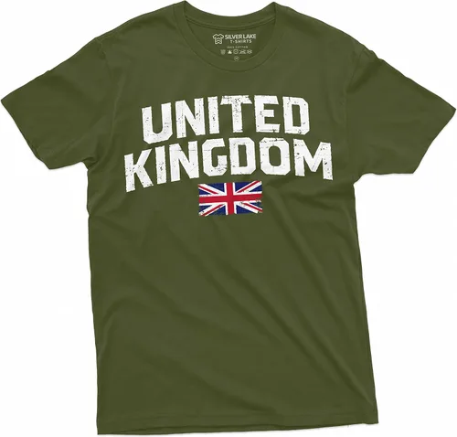 Vista 4 de Camiseta de Reino Unido Bandera del Reino Unido Escudo de armas Camiseta unisex para hombre