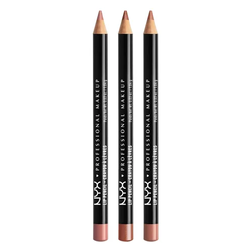 Vista 6 de NYX PROFESSIONAL MAKEUP Lápiz labial delgado, delineador de labios cremoso de larga duración, color rojo intenso (paquete de 2)