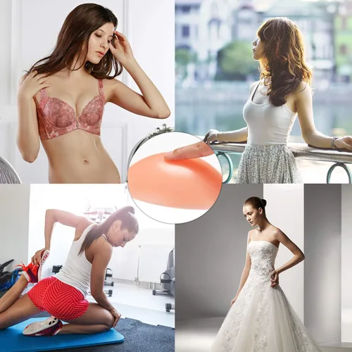 Vista 3 de Nipplecovers - 2 pares de almohadillas de silicona reutilizables para levantamiento de senos, brasier invisible, impermeable, adhesivo para empujar