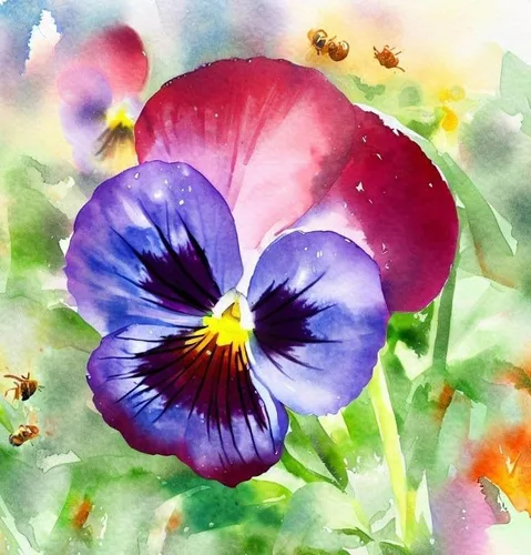 Vista 2 de Viola wittrockiana 'Swiss Giants' (Pansy, Mixed) Semillas de flores, grandes, flores vistosas, aspecto distintivo, altamente atractivo