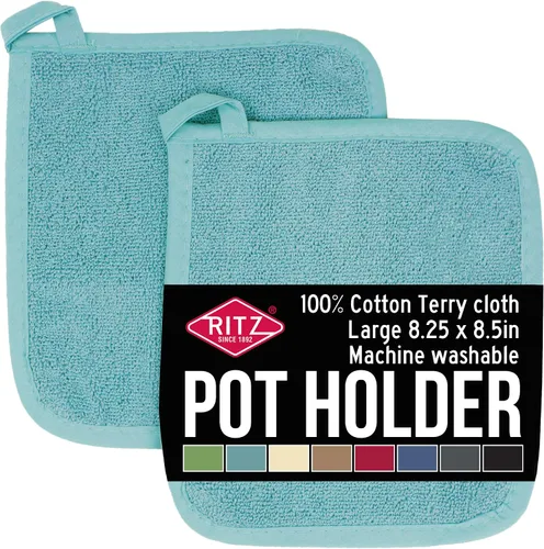 Vista 39 de RITZ Guante de olla y protector térmico de rizo: Resistente al calor sin igual, duradero 100% algodón – Diseñado ergonómicamente para un agarre