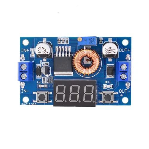 Vista 2 de [Paquete de 2] Convertidor DC-DC 5A Buck 4-38V a 1.25-36V Regulador de voltaje reductor Módulo de alta potencia con pantalla LED