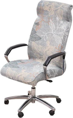Vista 12 de CRFATOP - Funda para silla de oficina de computadora elástica con cremallera duradera - Funda universal giratoria para escritorio, funda de respaldo