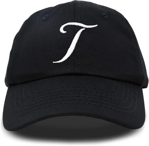 Vista 22 de DALIX Gorra de béisbol con letra T para mujer, con monograma y bordado cursivo Beige
