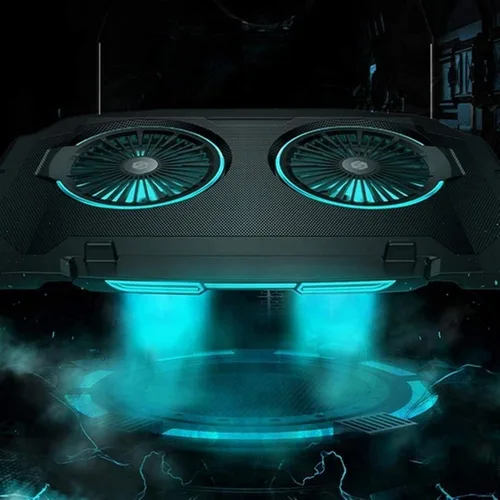Vista 4 de Ventiladores de almohadilla de enfriamiento para portátil,El ventilador de enfriamiento de acción rápida más potente,Ventilador silencioso de base