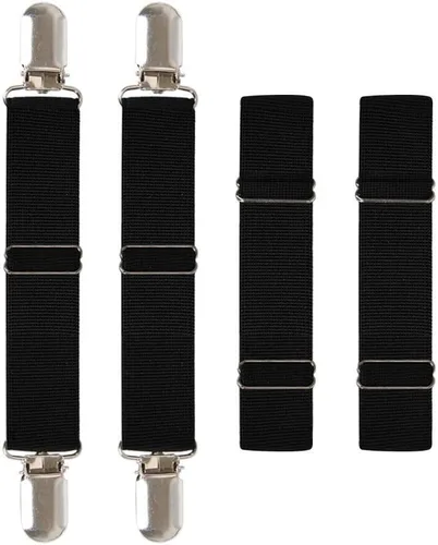 Vista 26 de Boncas Clips elásticos ajustables mejorados para botas, clips para pantalones, estribos, correas para piernas que mantienen tus pantalones metidos