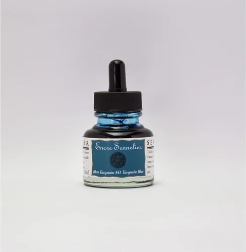 Vista 30 de Sennelier Tinta de dibujo, botella de 1.0 fl oz, azul ultramar Azul ultramarino