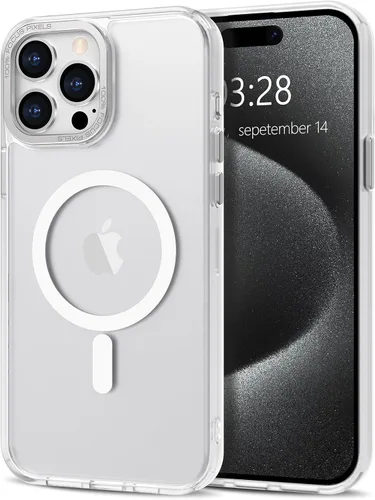 Vista 170 de Anuck - Funda magnética para iPhone 11 compatible con MagSafe, carcasa trasera mate translúcida dura, borde de TPU, delgada, resistente a impactos