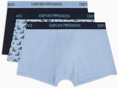 Vista 17 de Emporio Armani Troncos de algodón, paquete de 3 Negro/Blanco/Rojo