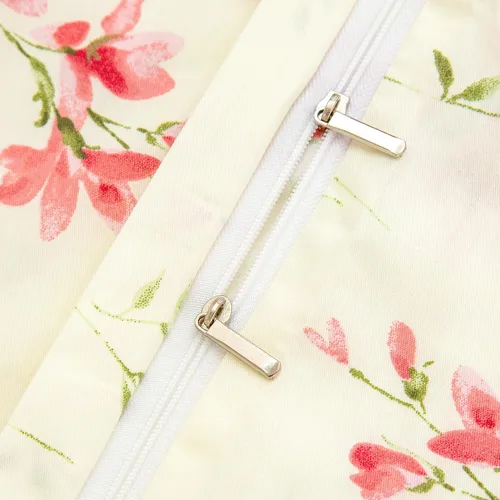 Vista 8 de Jane yre Juego de funda de edredón tamaño Queen floral, microfibra cepillada de 3 piezas, estilo jardín, patrón floral, con cierre de cremallera