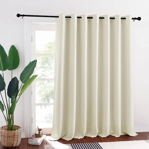 Vista 16 de RYB HOME Cortinas portátiles para puerta con privacidad, cortinas opacas y aislantes térmicas para dormitorio, armario, sala de estar, comedor, Beige
