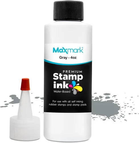 Vista 81 de MaxMark Premium - Tinta de recarga con punta de control en botella para sellos autoentintados, color negro - 1 onza