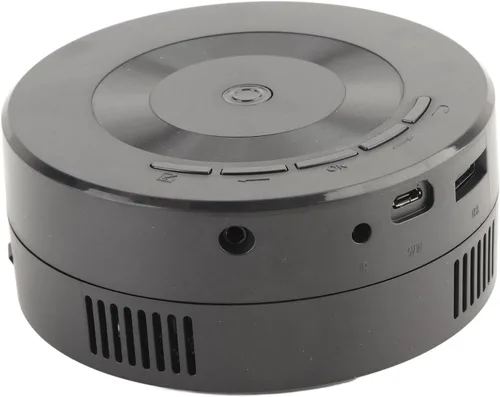 Vista 8 de Luqeeg Mini proyector portátil, negro, LCD, VGA, USB, compatible con iOS, teléfono, tableta, con control remoto