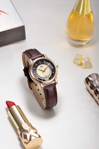 Vista 2 de BRIGADA Women's Watch Elegant Watch for Women Waterproof Leather Strap Ladies Watch