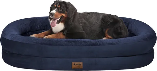 Vista 34 de Cama ortopédica lavable grande para perros: Cama de espuma viscoelástica impermeable para mascotas con refuerzos - Funda ortopédica extraíble