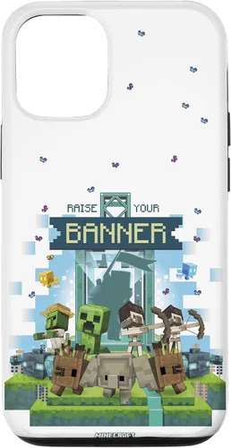 Vista 28 de Minecraft Legends Raise Your Banner Mobs Group Shot - Carcasa para iPhone 17