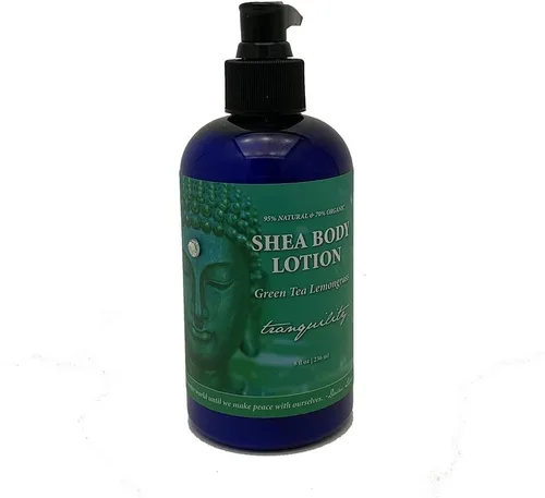 Vista 2 de Loción corporal orgánica de karité de almendra 8 oz