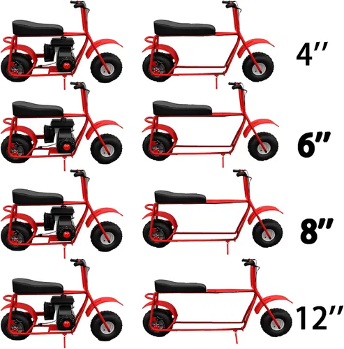 Vista 2 de JMCHstore Kit de extensión de marco de mini bicicleta 7/8 para Azusa Baja Doodle Bug DB30 (Blitz, Dirt Bug , Racer) 97 cc, kit de estiramiento