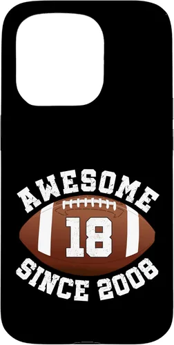 Vista 14 de Awesome Since 2008 18th Birthday Men Son American Football Case for iPhone 17