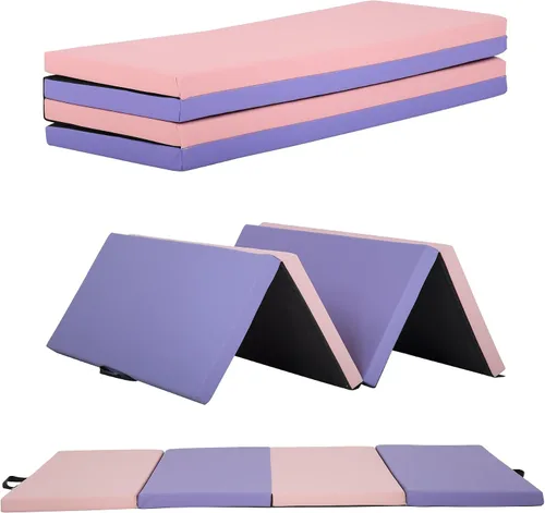 Vista 18 de Gymnastics Tumbling Mat Portable Gymnastics Mat Foldable Tumbling Mat 2ft W 6ft L/4ft W 6ft L/4ft W 8ft L/4ft W 10ft Exercise Mat Yoga Mat with