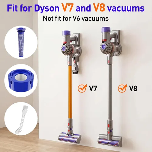 Vista 2 de Juego de 6 filtros de repuesto para aspiradoras Dyson V7, V8 Animal y V8 Absolute inalámbricas, 3 filtros post, 3 filtros pre, reemplaza la pieza