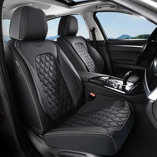 Vista 48 de Coverado Fundas de asiento delantero, fundas de asiento delantero de automóvil, fundas de asiento de piel de napa para automóviles, fundas