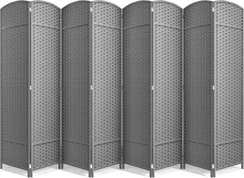 Vista 14 de Sorbus Divisor de habitación de 4 paneles de 6 pies de alto, pantalla de privacidad, paneles dobles extra anchos con bisagras, diseño de malla