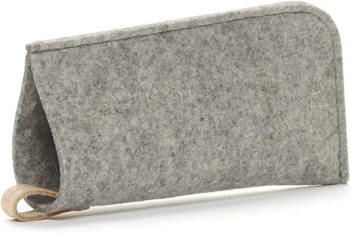 Vista 17 de Graf Lantz Funda protectora para lentes, 100% de lujo de lana merina, fieltro de lana merina, sin arañazos, lentes, carbón