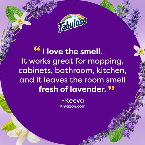 Vista 9 de Fabuloso Limpiador multiusos y limpiador de suelos, concentrado 2 veces, aroma a lavanda, 56 onzas líquidas