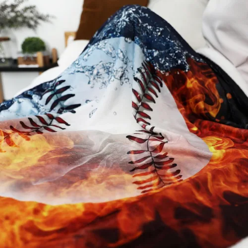 Vista 8 de Sviuse Manta de béisbol con estampado de bolas de béisbol, regalos para niños y adultos, artículos deportivos para amantes del sóftbol, manta suave