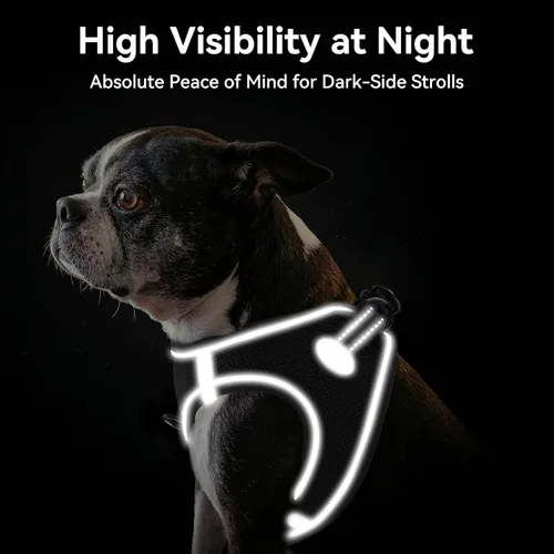 Vista 5 de Joytale Arnés para Perros Pequeños, Chaleco de Malla Transpirable Step-in, Arneses Acolchados Suaves Reflectantes para Gatos y Perros Cachorros
