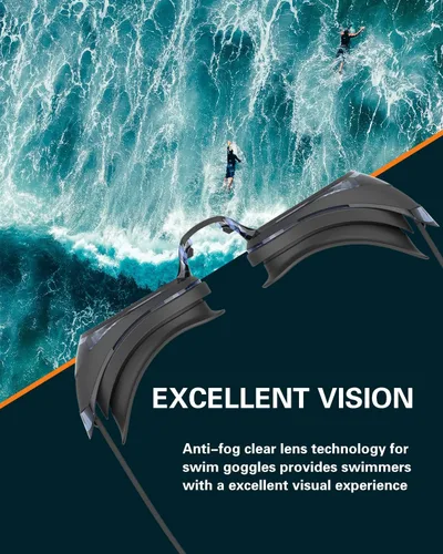 Vista 4 de Gafas de natación, paquete de 2 gafas de natación para hombres, mujeres, adultos, jóvenes, antivaho y sin fugas, visión clara, protección UV