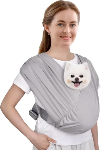 Vista 10 de CUBY Transportador para perros pequeños, arnés frontal para mascotas, manos libres, ajustable, para gatos, de algodón suave que reduce el dolor, Azul