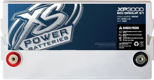 Vista 3 de XS Power XP3000 XS Serie 12V 3,000 Amp AGM - Batería de alta salida con tornillo terminal M6