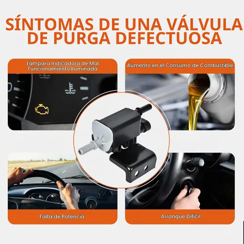 Vista 8 de Solenoide de válvula de purga del recipiente de vapor EVAP Válvula solenoide de purga del recipiente de emisiones de evaporador Compatible con Buick