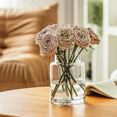 Vista 8 de Clear Vases for Centerpieces, 9 Inch, Wide Mouth (Pack of 3)