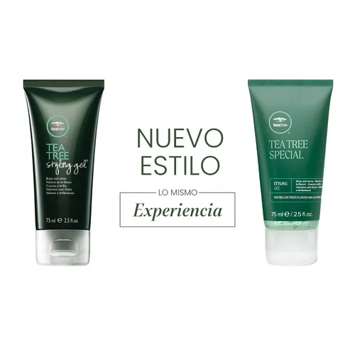 Vista 2 de Tea Tree Gel de peinado, fijación media, acabado de alto brillo, para todo tipo de cabello