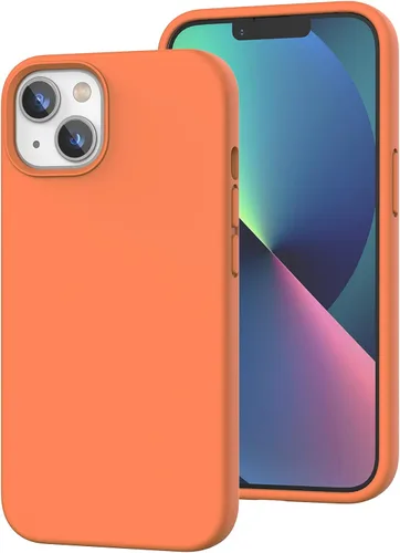Vista 110 de Funda de silicona líquida compatible con iPhone 12 Pro Max 6.7 pulgadas, funda de gel de protección completa con forro de microfibra, funda