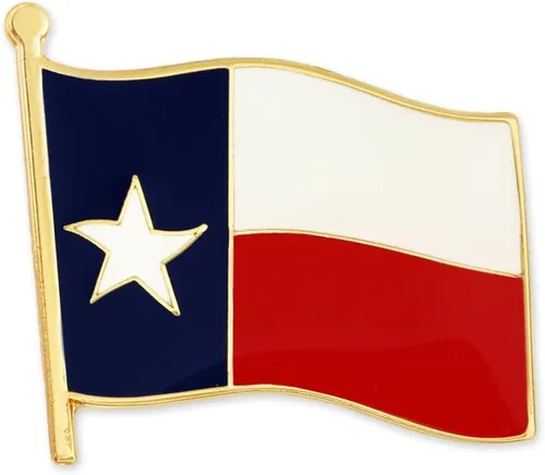 Vista 10 de PinMart Pin de solapa esmaltado con bandera del estado de EE. UU Chapado en oro de Alabama