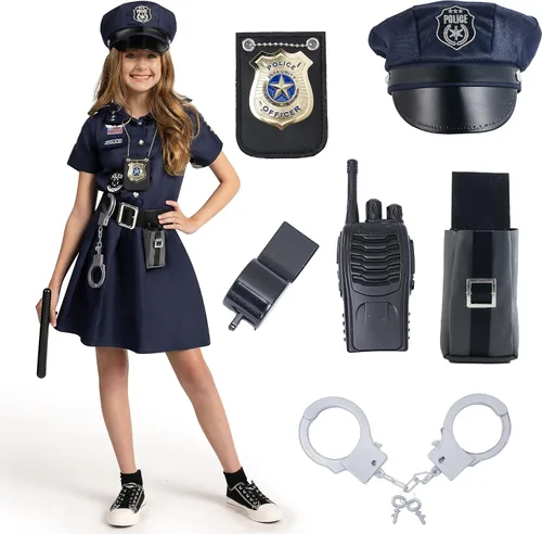 Vista 3 de Spooktacular Creations Conjunto de disfraz de oficial de policía para Halloween
