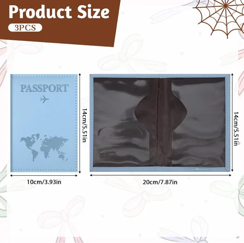 Vista 4 de Funda para pasaporte, funda para pasaporte, funda para pasaporte, protector de pasaporte, artículos esenciales para mujeres y hombres, accesorios