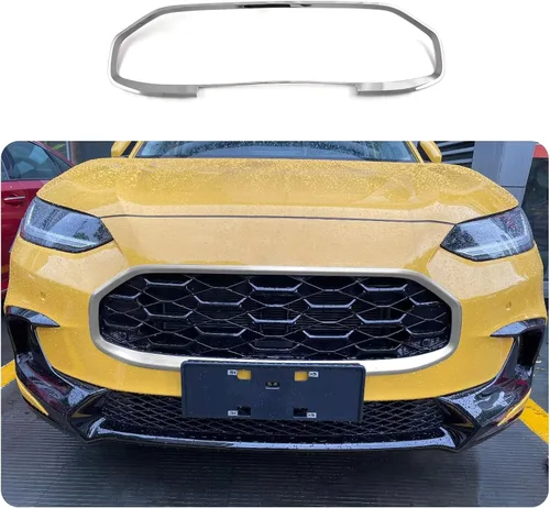 Vista 8 de Accesorios de automóvil aptos para Honda HR-V HRV 2023 2024 2025 2026 parrilla delantera cubierta de tira de moldura (fibra de carbono negro) 1