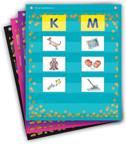 Vista 2 de Teacher Created Resources Mini gráficos magnéticos de bolsillo de confeti coloridos (14 x 17 pulgadas) (TCR20332)