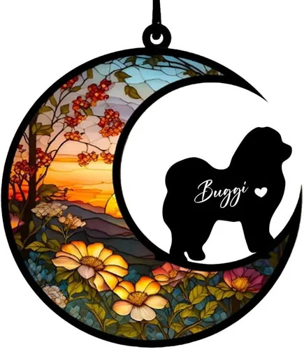 Vista 69 de Atrapasoles conmemorativos personalizados para perros Akita, nombre de perro personalizado, adorno de pérdida de perro, regalo para amantes