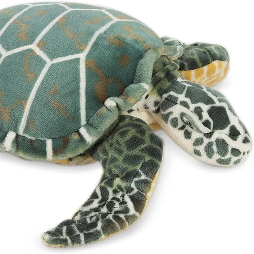 Vista 4 de Melissa & Doug Tortuga de mar gigante, animal de peluche realista (casi 3 pies de largo)