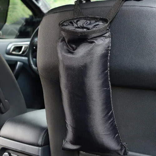Vista 2 de IPELY Bolsa Universal para Basura de Coche, para Reposacabezas del Asiento Trasero (Color Negro)