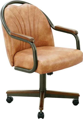 Vista 21 de Chromcraft Juego de 1 silla, silla con ruedas dobles suaves para cocina