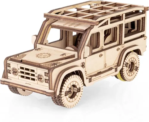 Vista 12 de EWA Eco-Wood-Art Pocket Buggy - Rompecabezas de madera 3D Kit de modelo mecánico DIY Juego de construcción de madera