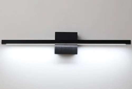 Vista 7 de Aplique de pared giratorio negro de 12 W con luz LED moderna para baño y espejo, luz blanca cálida, elegante barra de luz para baño, ideal